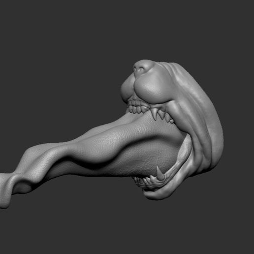 02.jpeg Werewolf Tounge 3D Print Model