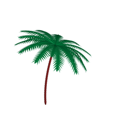 1.png 3D file palm tree・3D printable model to download