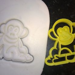WP_20170326_17_35_21_Pro.jpg STL-Datei cookie cutter monkey monkey cookie cutter・Modell zum Herunterladen und 3D-Drucken