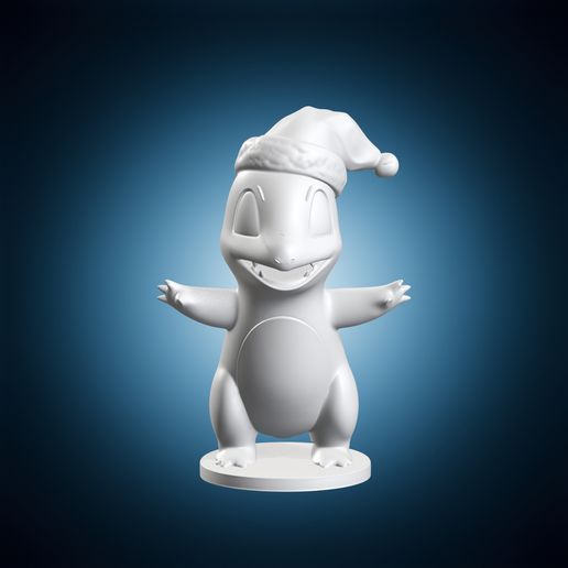 Charmander in Santa Hat