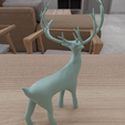 HighQuality4.png 3D Christmas Deer Decor with 3D Stl Files & Deer Print, 3D Figure, Deer Decor, 3D Print File, Gift for Mom, 3D Printing, Deer Gift