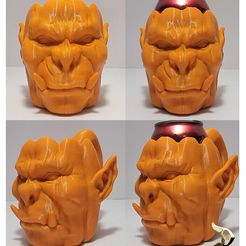 Orc-Views.jpg STL file Pumpkin Orc can holder・Model to download and 3D print, Divine3DDesign