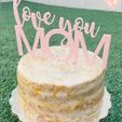 20210505_001428.jpg STL file Mothers Day Cake Topper・Template to download and 3D print