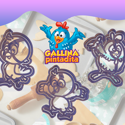 Gallina-Pintadita-P1-C3d.png Fichier STL Coupe-biscuits - Gallina Pintadita・Objet imprimable en 3D à télécharger, JusephKings1011