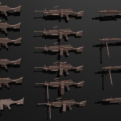 LMG.png STL file Light Machine Guns Pack・3D printing idea to download