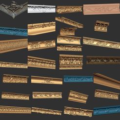 gandr-collage-1.jpg CORNICE 10 3D MODEL IN ONE  COLLECTION VOL 2 classical decoration