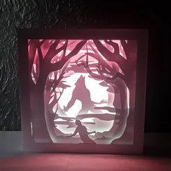 image6ff73d3e588a8ab5.png STL file werewolf lightbox・Model to download and 3D print