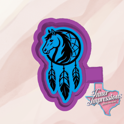 Horse Dream Catcher Freshie Mold 3D model