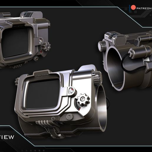 02-stl-preview.jpg Pip Boy 3000 MkV: funcional con código fuente abierto y pantalla táctil