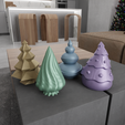 HighQuality1.png 3D Christmas Tree 4 Piece Decor with 3D Stl Files & Christmas Ornament, 3D Printing, Christmas Decor, 3D Printed Decor, Christmas Kits