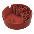 ashtray-01 v4 - 01.png Cigarette Smoking Cups Ashtray Tobacco Holder with 8pcs cigarette storage hole 3d-print and cnc