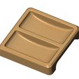 2-pocket-square-tray-02.jpg Square 2 pockets serving tray relief 3D print model