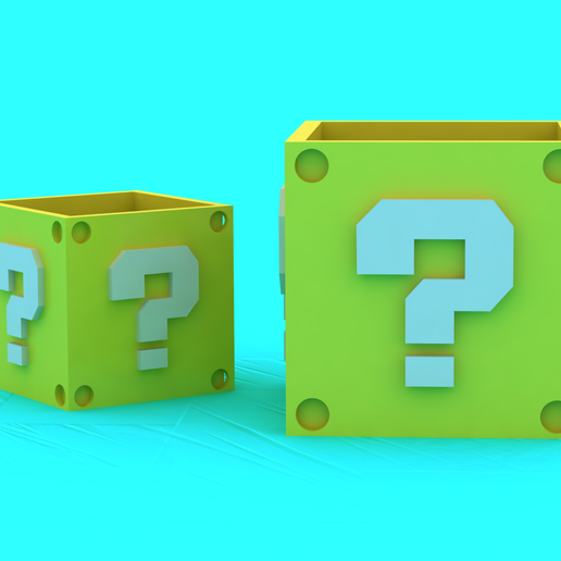 Classic Question Mark Block – 3D Printable Game-Style Cube・ STL File ...