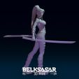 21.jpg Girl Assassin with Katana in dynamic pose - two versions 3D print model