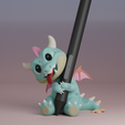 color.png Dragon pen holder
