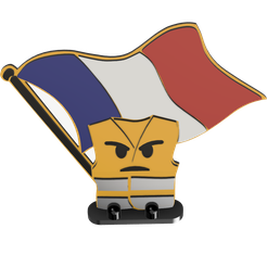 DRAPEAUX LIGET JAUNE v1.png Angry yellow vest flag bearer, figurine