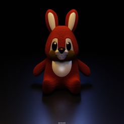 2.jpg Download STL file Orange stuffed rabbit • 3D printing object, AlexStormND