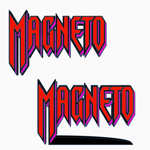 2x MAGNETO Logo Display by MANIACMANCAVE3D - 3D model önizlemesi