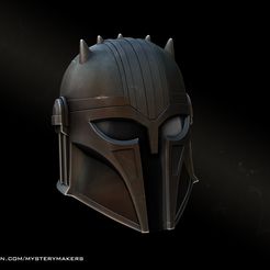 01-ARMORER-RENDER_ARTWORK.jpg Archivo 3D Casco digital DIY inspirado en el casco de armero de Mandalorian・Diseño imprimible en 3D para descargar