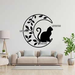 Sin-título.jpg cat moon PLANETS LEAVES WALL DECORATIONS