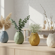 3.png Poly Egg Vase STL – Low Poly Geometric Flower Vase | Modern Easter Decor | Minimalist Home Accent