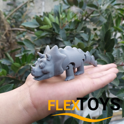 Triceratops-1.png Cute Triceratops Flexi Dinosaur