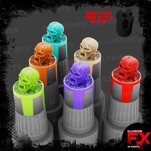 ZOMBIE HEAD - AK INTERACTIVE QUICK GEN COLOUR COLOR TRANSLUCENT BOTTLE SWATCH SUPER MINI CAP - 18ML