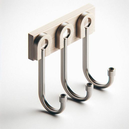 Modern Style Hook Wall Mounted Minimal Strong Decorative Organizer