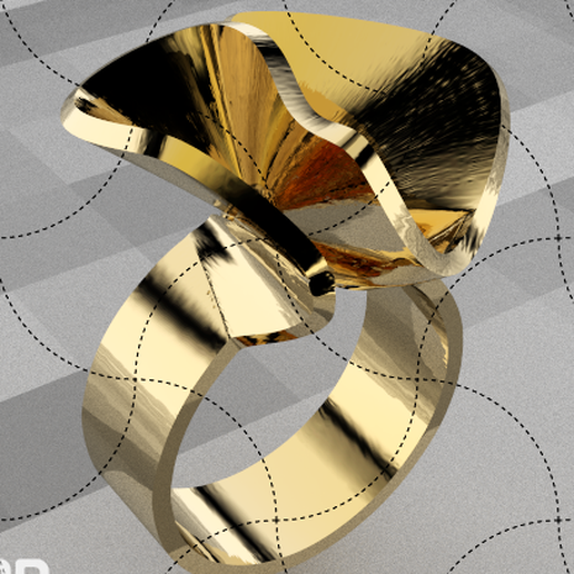 Fine Jewelry, Modern Ring 07 3D model