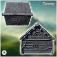 4.jpg Medieval hobbit house with round door and log walls (13) - Medieval Middle Earth Age 28mm 15mm RPG Shire
