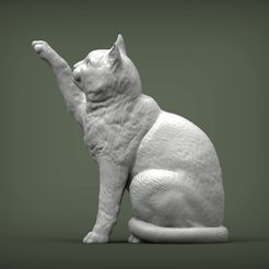 A-cat-with-a-raised-paw1.jpg Cat for 3d printing