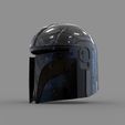 0_23.jpg Star Wars The Mandalorian Damaged Helmet 3D print model Cosplay