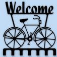 welcome.jpg BICYCLE - Key hanger Welcome
