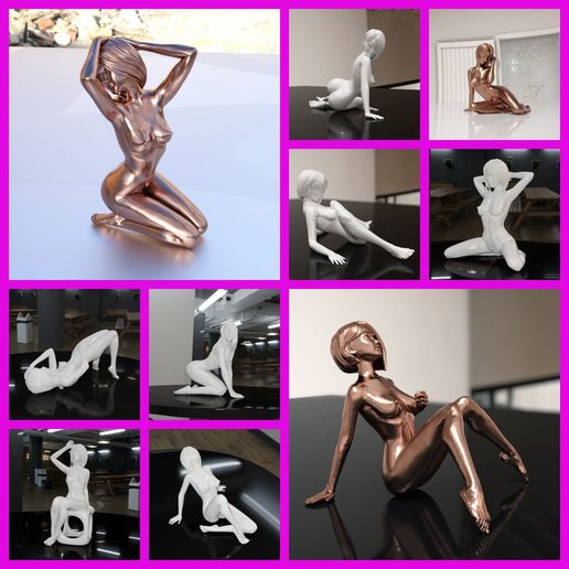 10-PCS-pack-Nude-girl-Small-Breast-nsfw-miniatures.jpg STL file 10 PCS pack Nude girl Small Breast - nsfw miniatures・3D printable model to download, x9s