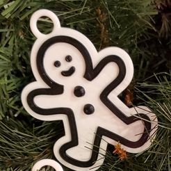 20231119_122949.jpg Christmas Gingerbread Man - Hanging Tree decoration - Holiday ornament  - Navidad ornament