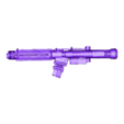 E.11 CULATA DESPLEGADA.obj Rifle bláster E-11  3d model star wars battlefront