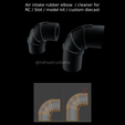 Air intake rubber elbow / cleaner for RC / Slot / model kit / custom diecast ‘ 6K @nahuelcustoms Air intake rubber elbow / cleaner for RC / Slot / model kit / custom diecast