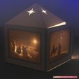 03.jpg Christmas lantern with lithopanes - (for electric light sources)