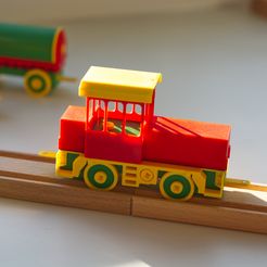 704_01.jpg STL file Loco (compatible with rails Brio, IKEA LILLABO, Lidl Playtive)・3D printable model to download, Woodicek