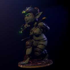 0.png Free STL file Goblin Girl Assassin・3D print design to download