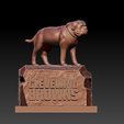 gggg.jpg NFL -Swagger dog cleveland browns mascot statue - 3d Print