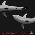 Great-white-shark-megalodon-9-Tales-from-the-print.jpg 鲨鱼--巨齿鲨--大白鲨套装--单件和多件版 品质卓越，由 Tales from the print 提供