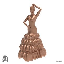 Flamenco Dancer Perspective.jpg STL-Datei Flamenco Dancer kostenlos・3D-druckbare Vorlage zum herunterladen