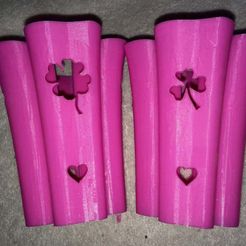 IMG_1391.jpg Free STL file Pencil holder 3 and 4leaf-vase - shamrock - St. Patrick's Day・3D printing template to download