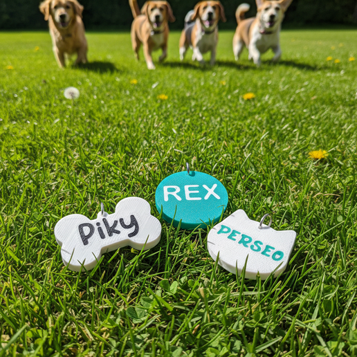 Customizable Pet Tags Collection - Dog & Cat Name Tags