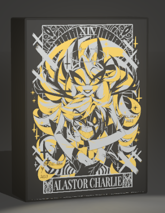 📦 Alastor & Charlie Light Box – Hazbin Hotel Fanart 3D Print