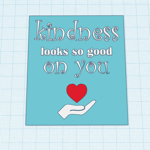 STL 文件 Kindness look good on you, heart in hand logo tag - fridge ...