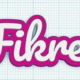 Fikreta.jpg Fancy Schlüsselanhänger Namensschild - Fikreta