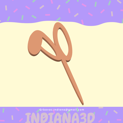 EASTER TOPPER WITH BUNNY EARS 3D model