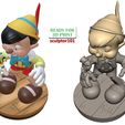 The-first-Step-of-Pinocchio-and-Jiminy-Cricket-10.jpg The first Step of Pinocchio and Jiminy - fan art printable model